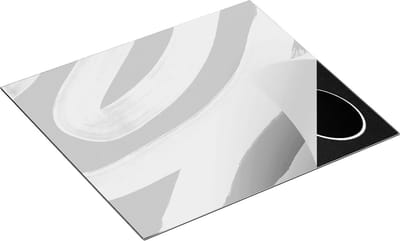 Chefcare Inductie Beschermer Abstracte Kunst - Strepen op Beige - Zwart Wit - 60x50 cm - Afdekplaat Inductie - Kookplaat Beschermer - Inductie Mat