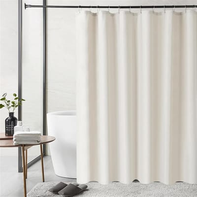 Douchegordijn Linnen Stof - Badkamer Gordijn - Privacy in Badkamer - Waterafstotend Ontwerp - 99x180 cm - Beige