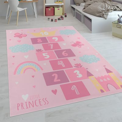 Paco Home Kindertapijt Laagpolige Vloerkleden Voor Kinderkamer Speelkleed Meerkleurig 80x150 cm