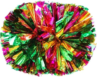 Cheerleader Pompons - Dans Pompons - Sportevenementen - Lichtgewicht Ontwerp - 35 cm - Rosé Goud Zilver