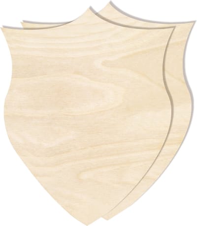 Creative Deco 2 x Houten Schild Vormen | 30 x 24 cm | Multiplex | Perfect voor Verf, Decoratie, Cadeau en Decoupage