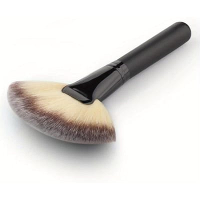 1 STKS Zachte Make-up Grote Fan Kwast Foundation Blush Blusher Poeder Highlighter Kwast Poederkwasten Cosmetische Kwasten zwart