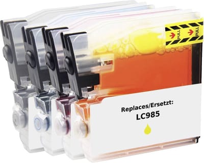 Renkforce Inktcartridge vervangt Brother LC-985BK, LC-985C, LC-985M, LC-985Y Compatibel Combipack Zwart, Cyaan, Magenta, Geel RF-5718884