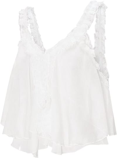 Gimme - Casual Sleeveless Top – Mouwloze Top met Ruches – Luchtige Essential voor Lente & Zomer -Wit - Maat S