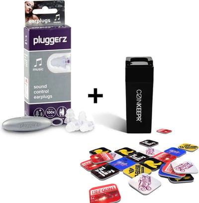 Pluggerz festival oordopjes + Coinkeepr festivalmuntjes houder - Coinkeeper Festivals - Muziek oordoppen - Combi deal