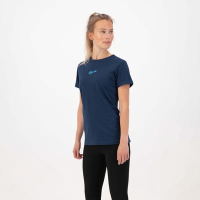 Rogelli Logo Dames Sportshirt - Korte Mouw - Blauw