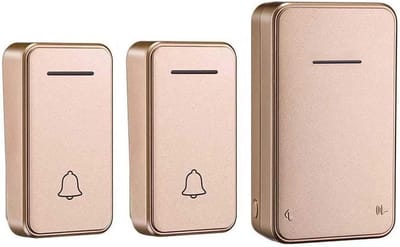 Draadloze Deurbel Kit - Zelfopladend Belletje - Bezoek Melder - 200 Meter Bereik - 2 Zenders 1 Ontvanger - Wit