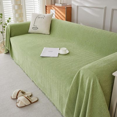 Boho Bankhoes Bankovertrek Woonkamer Huisdier Zacht met Kwastjes Wasbaar Chenille Beschermer Bankhoezen Plaid Stijlvol 180x130cm