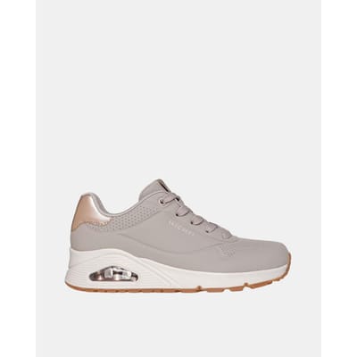 Skechers UNO - GOLDEN AIR Dames Sneakers - Taupe / Zilver