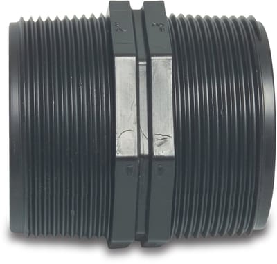 Deltafix nippel buitendraad pp zwart 1/2 inch 1 st.
