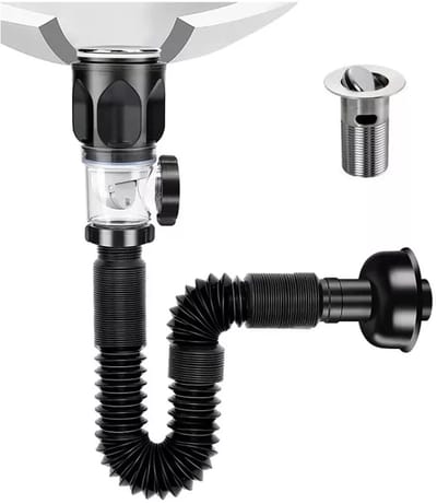 Dailygoods- Gootsteenafvoerpijp Flexibel - Antiverstoppingsplug - Geurpreventie - Eenvoudig te installeren - Premium materiaal - Uitbreidbaar - Afvoerpijp
