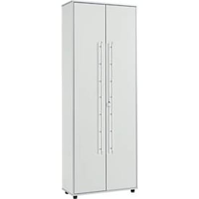 Schäfer Shop  Select Archiefkast Moxxo IQ, hout, 5 legborden, 6 ordnerhoogten, B 801 x D 362 x H 2166 mm, afsluitbaar, lichtgrijs