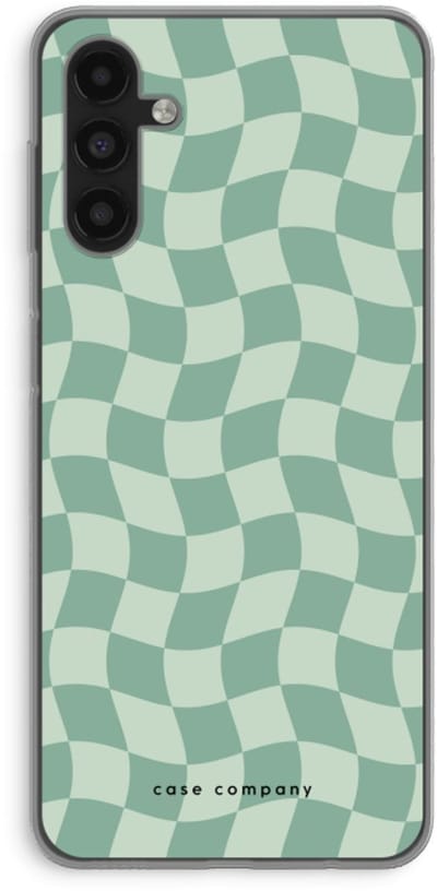 Case Company® - Hoesje geschikt voor Samsung Galaxy A13 5G hoesje - Grid Groen - Soft Cover Telefoonhoesje - Bescherming aan alle Kanten en Schermrand