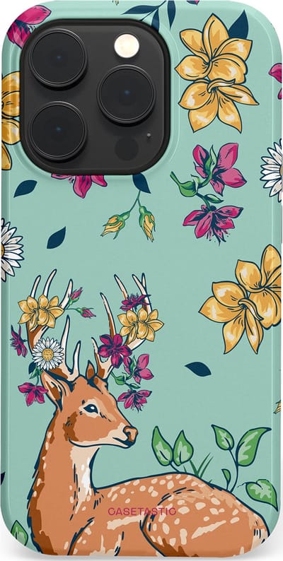 Casetastic Hoesje Geschikt voor Apple iPhone 14 Pro Magsafe - Stijlvolle Beschermende Duo-layer Case - Bloemenbronst