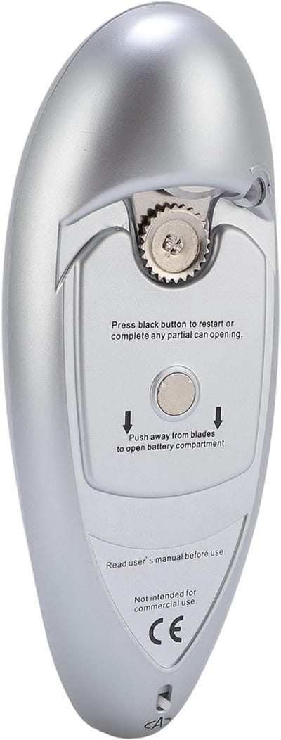 Elektrische Blikopener - Automatische Blikopener - Keuken Gemak - Zijsnijontwerp - Op Batterijen - Zilver