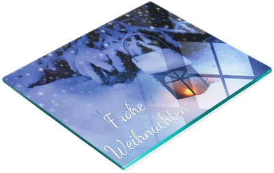 Decoratieve snijplank van gehard glas met kerstmotief, 60x52 cm