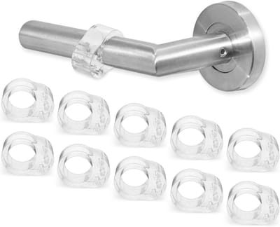 Deurstoppers Set van 10 - O-vormige Elastische Deurgreepbescherming - Transparante Buffer voor Deurklink
