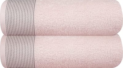 Goodivery ® Extra Grote Luxe Roze Badhanddoeken Set van Twee met Hoog Absorptievermogen en Sneldrogende Eigenschappen