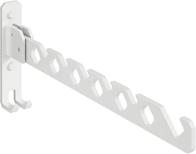 Vouwbare Kledinghanger van Aluminium Leger, Ideaal voor Badkamers, Balkons en Hallen, Met Meerdere Haakjes voor Efficiënte Kledingopslag