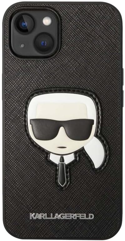 iPhone 14 Plus Backcase hoesje - Karl Lagerfeld - Effen Zwart - TPU (Zacht)
