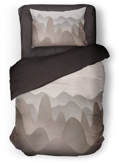Eleganzzz Dekbedovertrek Ripple Harmony - Taupe - Dekbedovertrek 140x200/220cm - Micropercal - Eenpersoons - Dekbedovertrekken - Abstract Dekbedovertrek