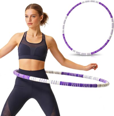 Hula Hoop voor Volwassenen, 1.1 kg voor Gewichtsverlies, 93 cm Diameter, 8 Segmenten, Verstelbare Fitness Hoop voor Beginners en Gevorderden, Ideaal voor Thuis Workout en Buikspieroefeningen