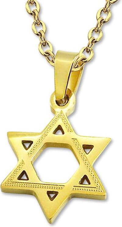 Amanto Ketting Anko - 316L Staal PVD - Davidster - ∅21mm - 60cm