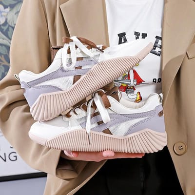 Kleine Witte Schoenen Dames Zomer Nieuwe Mesh Ademend Studenten Boardschoenen Dames Koreaanse Stijl Trendy Sneakers 40 gray