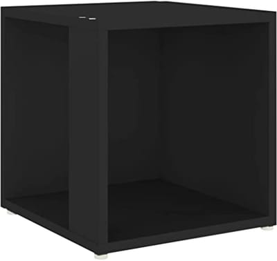 vidaXL Side table 33x33x34.5 cm chipboard black