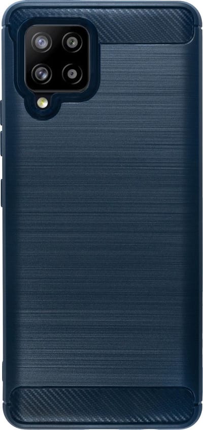 BMAX Carbon soft case hoesje geschikt voor Samsung Galaxy A42 / Soft cover / Telefoonhoesje / Beschermhoesje / Telefoonbescherming - Blauw