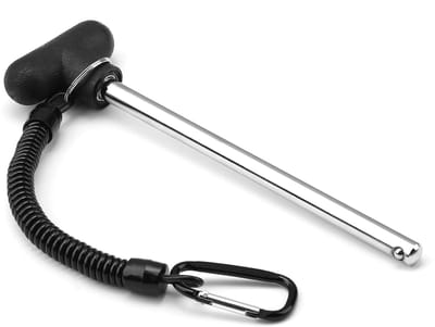 Reservepen T-vorm - Trekpen Gewichtstapel - Fitnessapparaat Reparatie - Robuuste Metalen Constructie - 95 mm Diameter 14 cm - Zwart