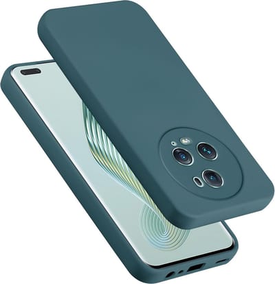 Cadorabo Hoesje geschikt voor Honor Magic 5 Pro in LIQUID GROEN - Beschermhoes gemaakt van flexibel TPU silicone Case Cover
