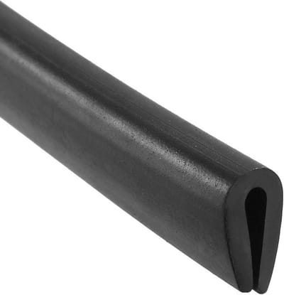Zwarte U-profiel Randbescherming Afwerking 3 Meter PVC Afdichting voor Randen 1.5-2mm