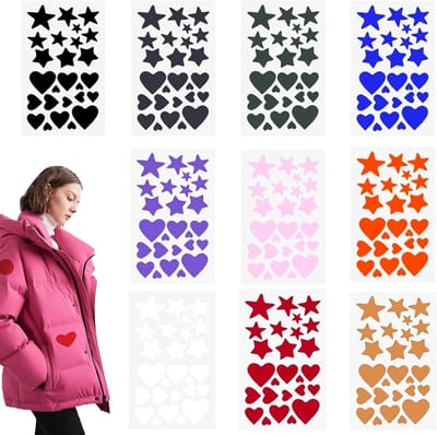 Set van 10 Zelfklevende Wasbare Veer Reparatie Patches voor Donsjacks, Tenten en Slaapzakken