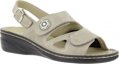 Hallux sandalen met stretch inzet - Kiezel - Varomed - Isabelle - mt36