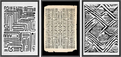 Canvas Wanddecoratie Set - Abstracte Kunst - Woonkamer Decoratie - Lichtbestendige Inkt - 3x 40x60cm - Zwart Wit