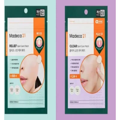 Madeca 21 Patchs Anti-Imperfections RELIEF/CLEAR 68 feuilles/24 feuilles (3 Options) 68EA+24EA