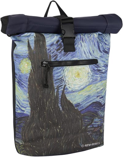 New Rebels Mart Art New York Starry Night 19L Rugzak Rolltop Waterafstotend
