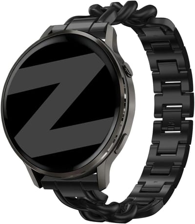 Bandz Schakelbandje RVS 18mm ‘Chains’ – geschikt voor Garmin Vivoactive 3s/Vivoactive 4S/Venu 2S (40mm)/Venu 3S/Forerunner 255S/Forerunner 265S/Venu 4 (41mm) – luxe, verstelbaar, roestvrij – Zwart
