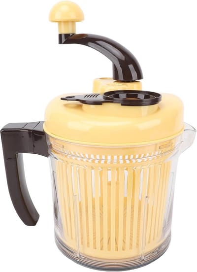 Keukenmachine met mand - Handmatige vleesmolen - Groenten hakken - Stille drie versnellingen - 2500 ml capaciteit - Zilver