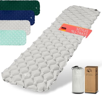Kampeer Matras - Luchtbed Outdoor - Kamperen en Wandelen - Ultralicht en Compact - 490 Gram - Grijs