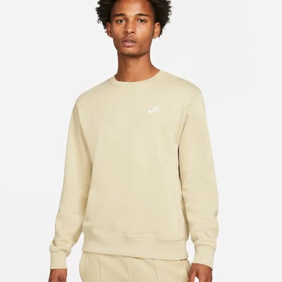 Nike Sportswear Club Fleece Crew Sweatshirt - Trui - Beige - Maat XXL