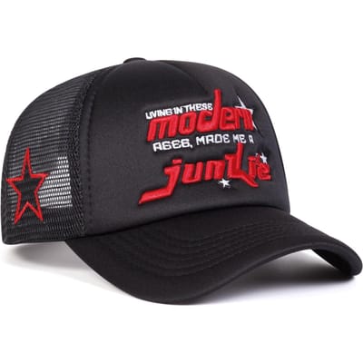 Casquettes de Baseball en Maille Unisexes Modernes Lettres Brodées Printemps Été Extérieur Réglables Casquettes Décontractées Chapeau Protection Solaire black