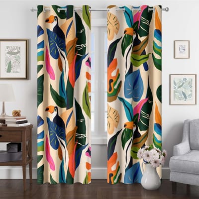 Verduisterend Gordijn Mid-Century Boho Thermisch Geïsoleerde Privacy Gordijnen Slaapkamer Keuken Woonkamer Hoge Verduisteringsgordijnen W55 X H120cm X 2&HOOK
