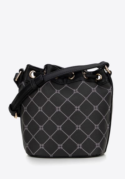 Wittchen Dames Bucket Bag in Eco-leer met Monogram Zwart