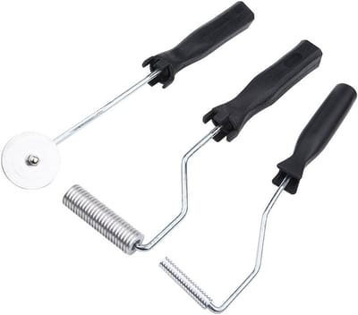 3-delige Fiberglass Roller Kit voor Lamineren, Bubbelpaddle en FRP Mallen - Ideaal voor Kunststof Projecten en Reparaties