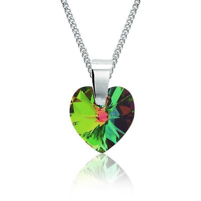 Montebello Ketting Almamy - 925 Zilver - Swarovski Hart - ∅10mm - 45cm