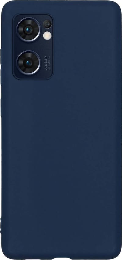 Hoes - Geschikt voor OPPO Find X5 Lite - Sterk & Shockproof - Hoesje Cover - Siliconen Case - Donkerblauw