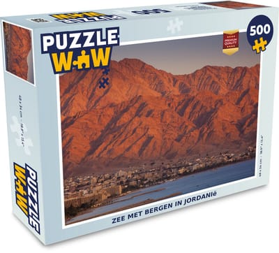 Puzzel Zee met bergen in Jordanië - Legpuzzel - Puzzel 500 stukjes