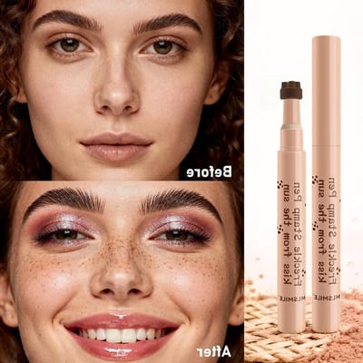 Natuurlijke Make-up Effect met 3D Stempels, Waterdicht en Duurzaam, Eenvoudig in Gebruik (03# Bruin)